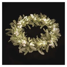 LED dekorace, věnec jmelí, 3x AA, teplá bílá, časovač EMOS DCTW28