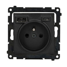 Zásuvka silová 1 násobná typ E s 2 násob