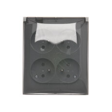 Zásuvka silová 4 násobná (přístroj s kry