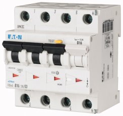 Chránič s jističem 6kA FRBm6-C6/3N/003 typ AC char C 3+Npól 6A 0,03A 170989