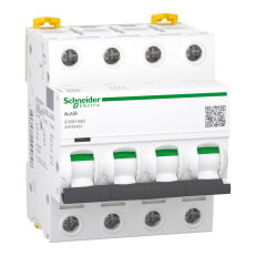 Modulární jistič, Acti9 iC60H, 4P, 63A, B křivka, 10000A SCHNEIDER A9F88463