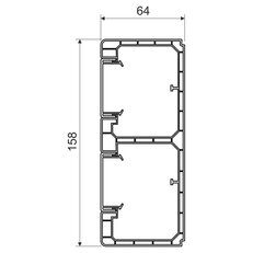 Parapetní kanál PK 160x65 D, bílý, 2 m, karton KOPOS PK 160X65 D_HD