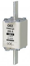 PHNA2 200A gG Pojistková vložka AC690V/DC440V vel.2 OEZ:40409