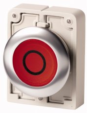 Eaton M30I-FDL-R-X0 Prosvětlená ovládací hlavice, bez aret, nerez, O červená
