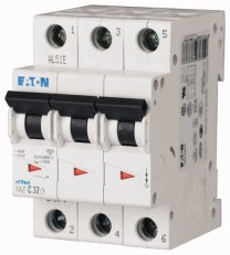 Eaton 278906 Jistič FAZ,char K,3pólový,In=4A,Icu=15kA(ČSN EN 60947-2)FAZ-K4/3