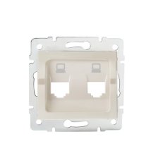 Adaptér datové zásuvky LOGI 2xRJ45 25937 Kanlux krémová