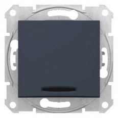 Sedna Spínač dvojpólový se signalizační kontrolkou 2Ss Graphite SCHNEIDER