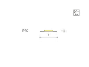 LED PÁSEK WW 24V 6W 6mm IP20 2835 teplá bílá OHEBNÝ PANLUX PN13100003