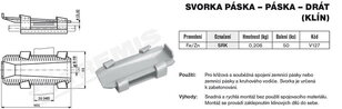 Svorka páska-páska-drát (klín) SRK (FeZn) TREMIS V127
