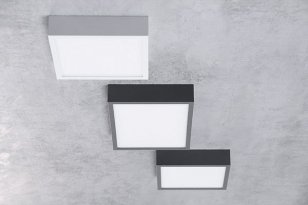 KAPA GREY 839x839x40mm 85W/3000K + DALI Mivvy Lighting KAP8383DAL85W3KG