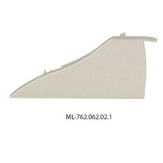 Koncovka pro NT bez otvoru (levá), stříbrná barva, 1 ks MCLED ML-762.062.02.1