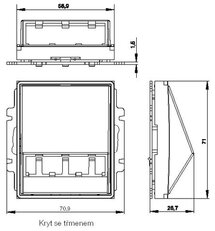 Kryt komunikační zásuvky ABB ELEMENT/TIME Panduit bílá/bílá 5014E-A00400 03