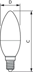 LED žárovka PILA 3-25W B35 E14W FR ND