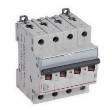 DX3 JISTIČ, 4 PÓLOVÝ, CHAR. D,25A 10000A/16KA LEGRAND 409535