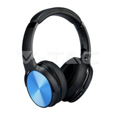 Bluetooth Wireless Headphone With Rotable Head 500mAh Blue W/BAG VT-6322 SKU7728