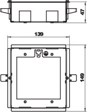 OBO 6109950 Nosič pod omítku WG-UK2
