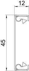 OBO GS-OT50RW Víko, pro kanál Rapid 80, 45x12x2000mm, čistě bílá Ocel