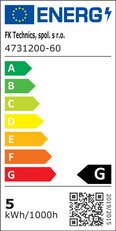 LED pásek 60LED/m 3528 IP20 6000-6500 K bílá 12V 30m FK TECHNICS 4731200-60