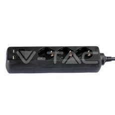 3 Ways Socket With 2 USB (3G 1.5MM2 X 1.