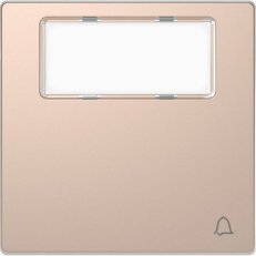Kryt spínače Merten D-Life a symbolem zvonku kov Brushed Gold MTN3365-6051