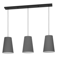 Závěsné svítidlo PETROSA 3xE27 černá/šedá 120W IP20 EGLO 390136