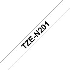 Páska BROTHER TZe-N201, bílá/černá (3, 5mm nelaminované)