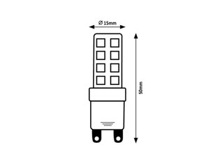 Světelný zdroj SMD LED, G9, 4W, 350lm, 2700K RABALUX 79062