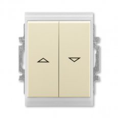 ABB 3558E-A88943 21 Ovládač žaluziový jednopólový (1/0+1/0 s blokováním), IP44