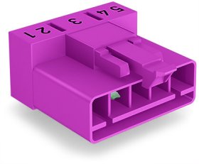Konektor na desky plošných spojů, úhlové, 5pól., Růžová WAGO 890-895/011-000