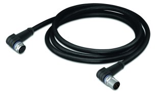 Kabel pro senzor/akční člen, Zásuvka M12A,  úhlová, Zástrčka M12A,  úhlová 5pól.
