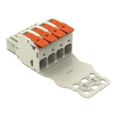 Pružinová svorka Páčka CAGE CLAMP sv.šedá 16mm2 4pól. WAGO 832-1104/334-000