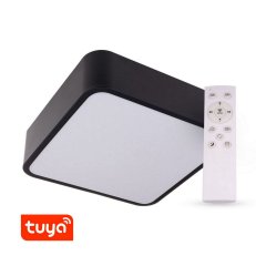 RENDO TUS48-B černé hranaté TUYA+RF CCT LED svítidlo plafon T-LED 105470