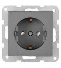 Zásuvka SCHUKO bezpečnostní clonka, šroubové svorky,antracit SCHRACK EV111304--