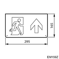 EM159Z WL/CM EXIT SIGN LEGEND LEFT/RIGHT PHILIPS 871869979906900
