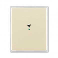 ABB Element Kryt 1násobný symbol osvětlení slonová kost/led. bílá