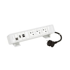 ONDESK 3X2PT USB AC RJ45 C6 HDMI BÍLÁ