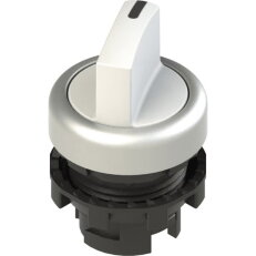 Přepínač krátká páka, d22mm, 2, bílá, plast, chrom, IP67 PIZZATO E21SE12ACE29AB