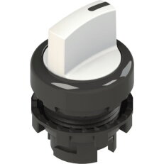 Přepínač krátká páka, d22mm, 3, bílá, plast, černá, IP67 PIZZATO E21SE13ECE21AB