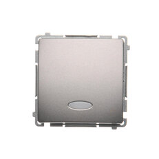 Ovladač zapínací SVĚTLO, s orientačním LED, řazení 1/0 So, 10AX, 250V, Inox