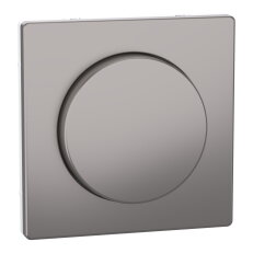 Centrální deska, Merten System D, s otočným knoflíkem, nikl kovová, kov