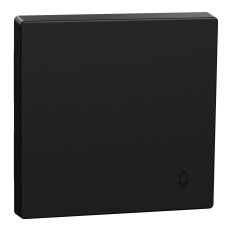 Klapka, Merten System M, se symbolem Zvonek, černá matná, Oceánský plast