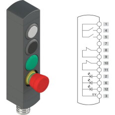 Ovládací jednotka BN 4 prvky (konfigurace A03) 1NO, IP65 PIZZATO BNAC4ZA03