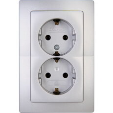 941120089 Double earthed socket outlet,