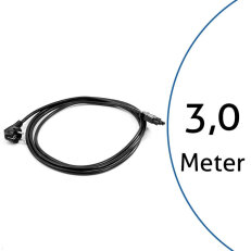 Napájecí kabel 3,0m H05VV-F3G1,5mm2, úhlová vidlice/GST18i3, černý 375.003