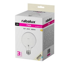 Světelný zdroj Filament LED, E27 G125, 10W, 1220lm, 4000K RABALUX 79211