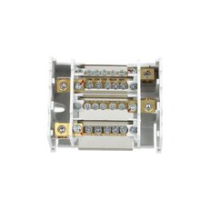 Blok distribuční BED-407/125B, 4P (4x7), Cu, 125A, 690V AC/DC, šedá,na DIN/panel