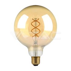 LED Bulb 5W Filament E27 G125 Amber Glass 1800K VT-2085, V-TAC SKU217216