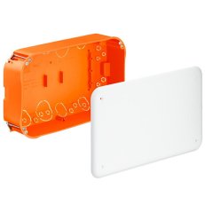 Krabice čtvercová spojovací 240x140x72mm s víkem do dutých stěn KAISER 9192-91