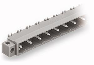 Konektor s pájecími piny THT, pájecí kontakt 1,2x1,2 mm, úhlové, šedá 10pól.