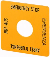 Eaton SQT1 Označovací štítek nouzového zastavení